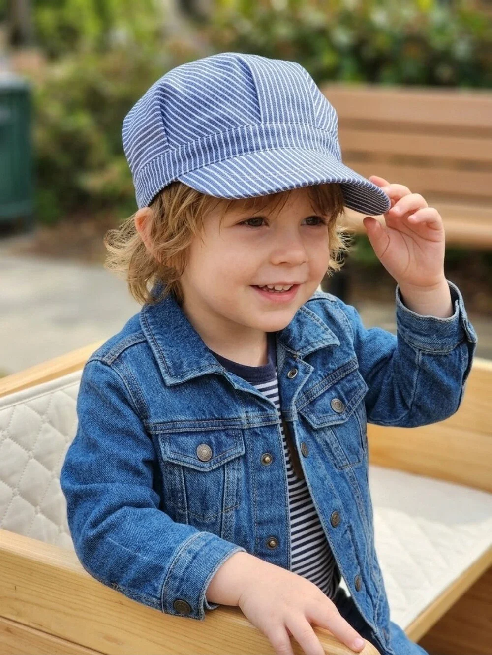 Striped Blue Kid’s Cap